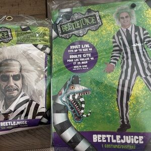 Black and White Striped Kids Costume